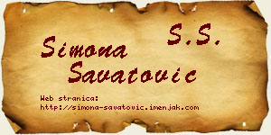 Simona Savatović vizit kartica